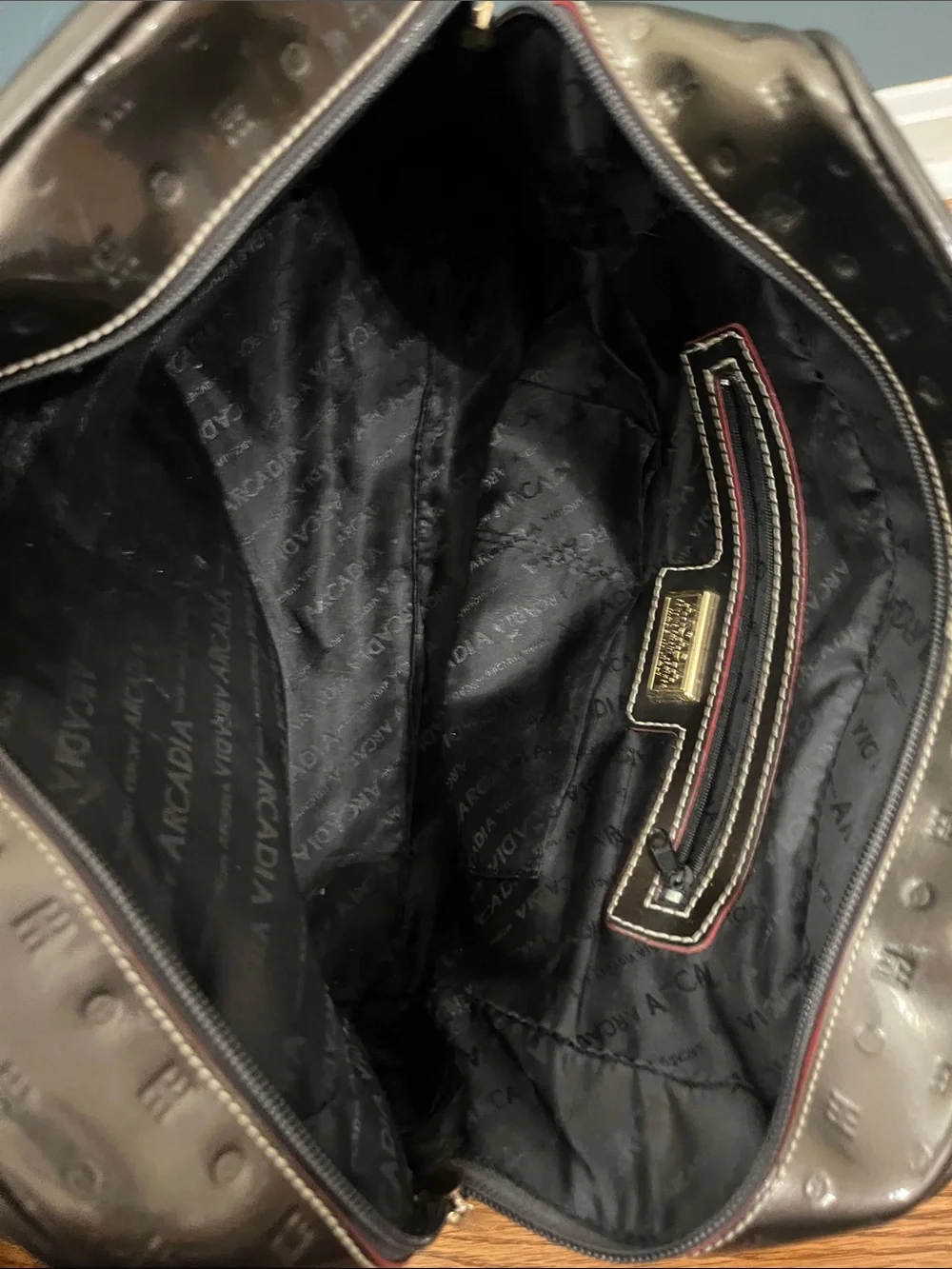 Arcadia Patent Leather Satchel